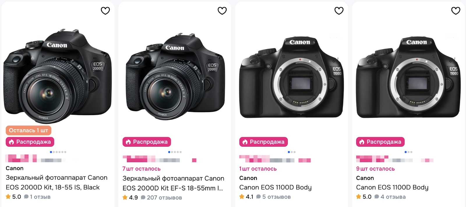Выбрать фотоаппарат Canon